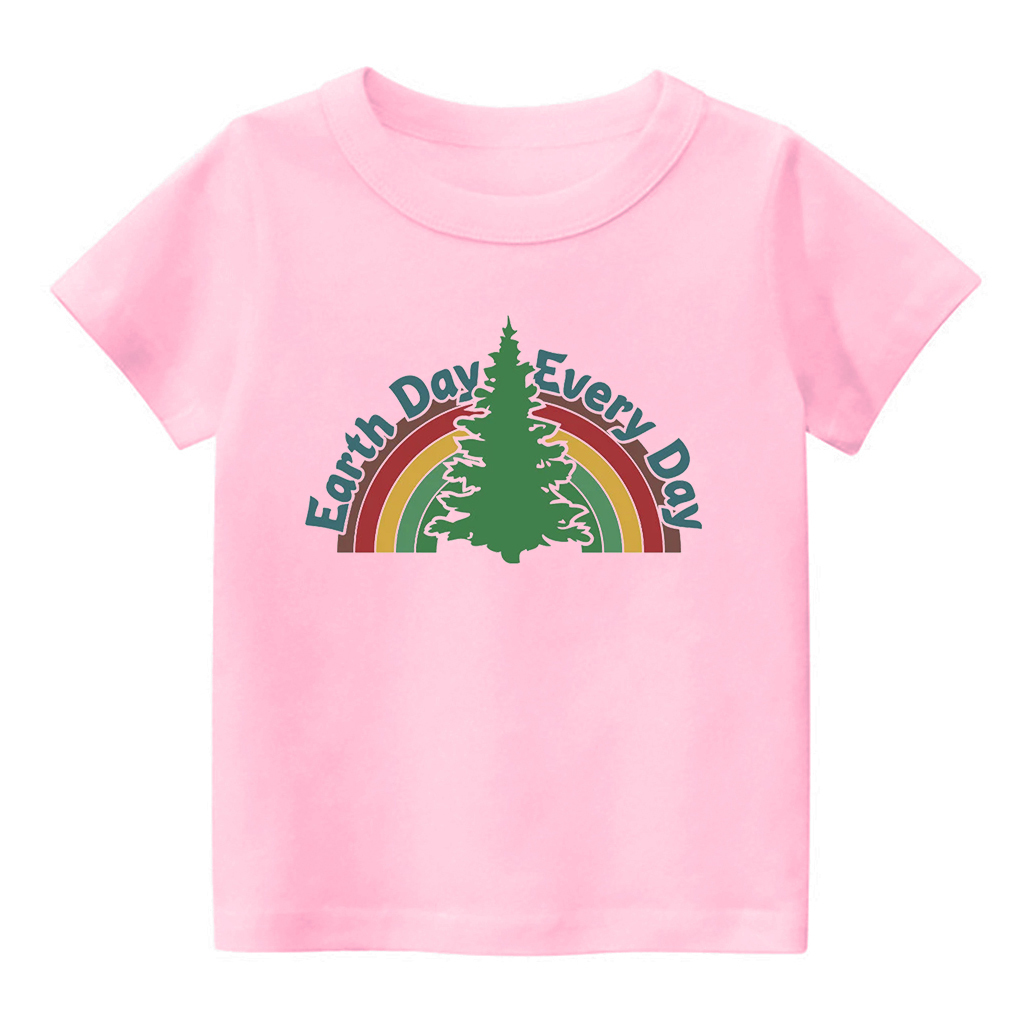 Rainbow&Tree Earth Day Kids T-Shirt