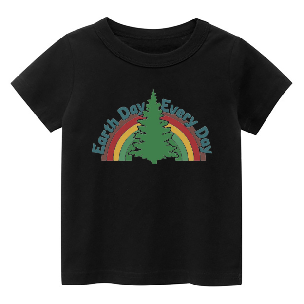 Rainbow&Tree Earth Day Kids T-Shirt