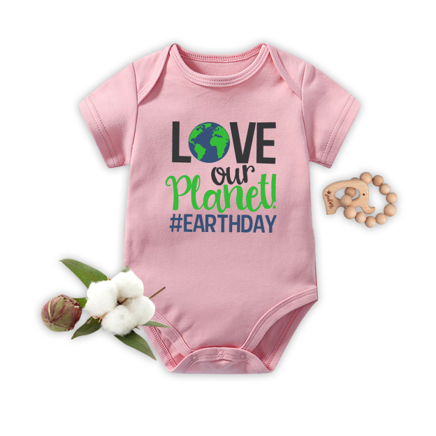 Love Our Planet Earth Day Baby Bodysuit