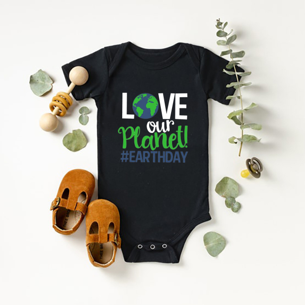 Love Our Planet Earth Day Baby Bodysuit