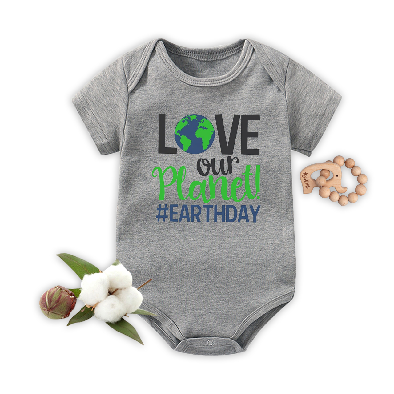 Love Our Planet Earth Day Baby Bodysuit
