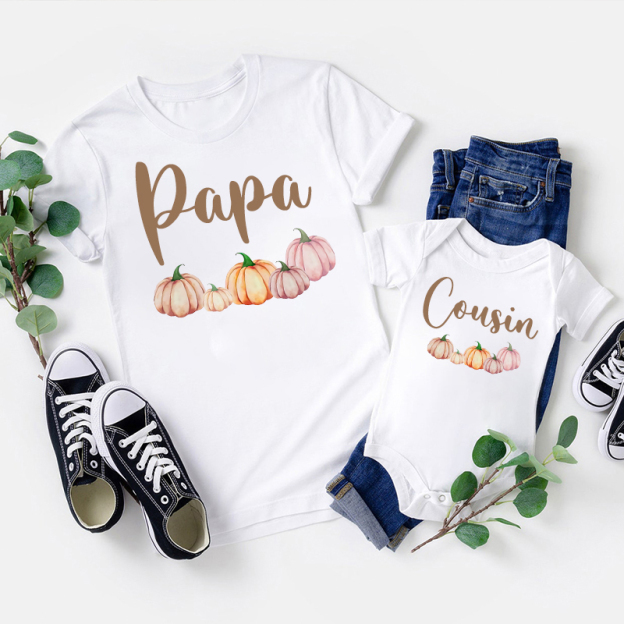 Autumn Boho Pumpkin Family Shirts