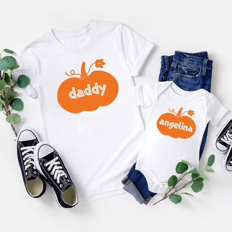 Custom Name Fall Matching Family Shirts For Halloween
