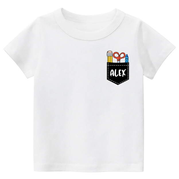 Personalized First Day Of School Pocket Shirt