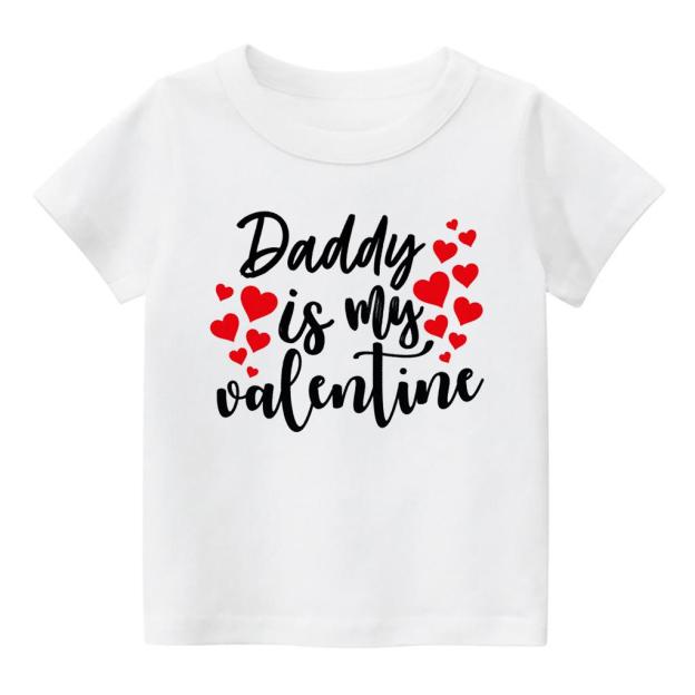 Daddy Is My Valentine Kids Shirt