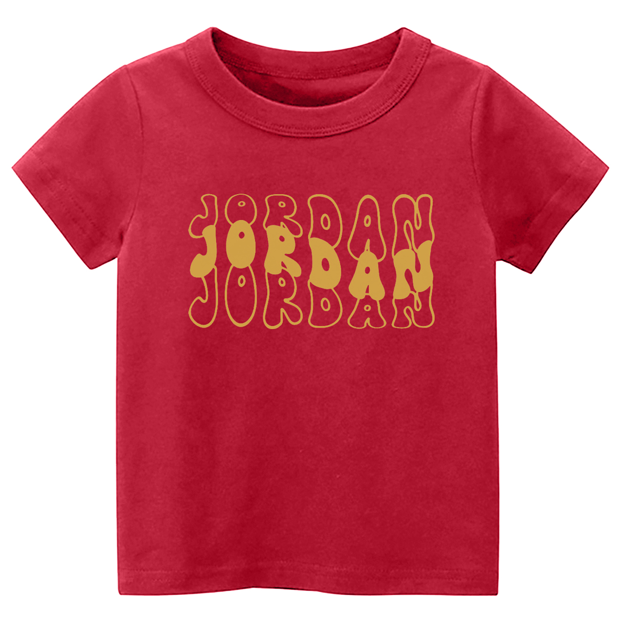 Custom Kids Shirt With Retro Wavy Name 