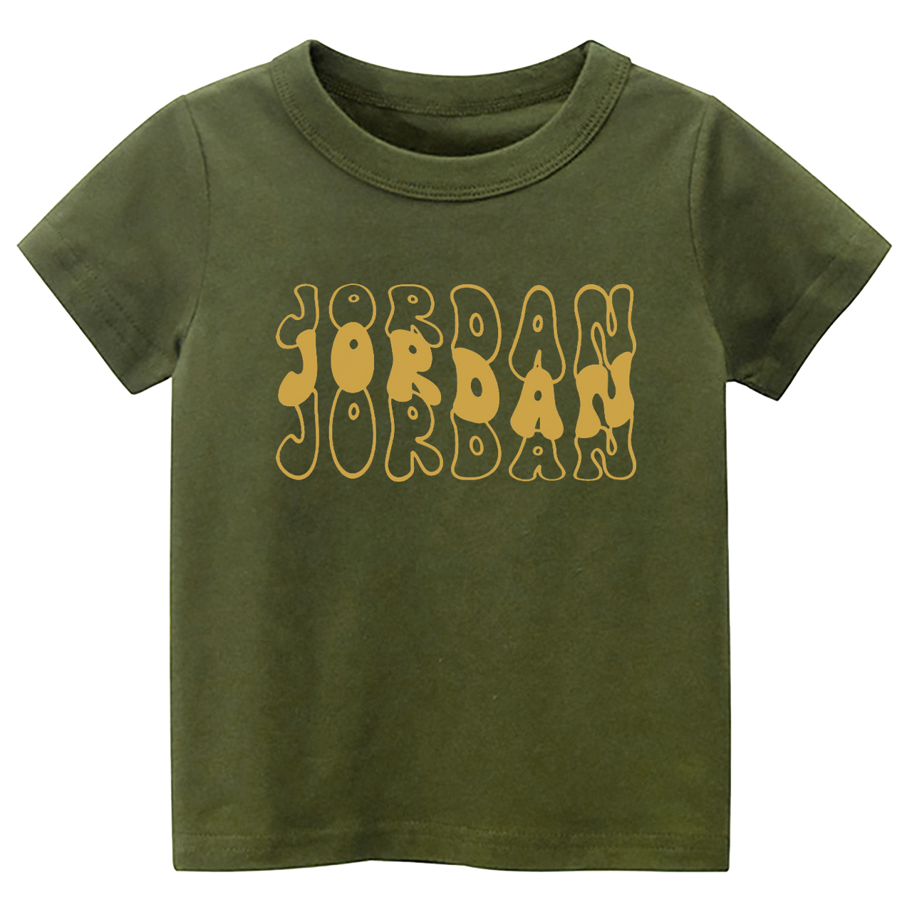 Custom Kids Shirt With Retro Wavy Name 