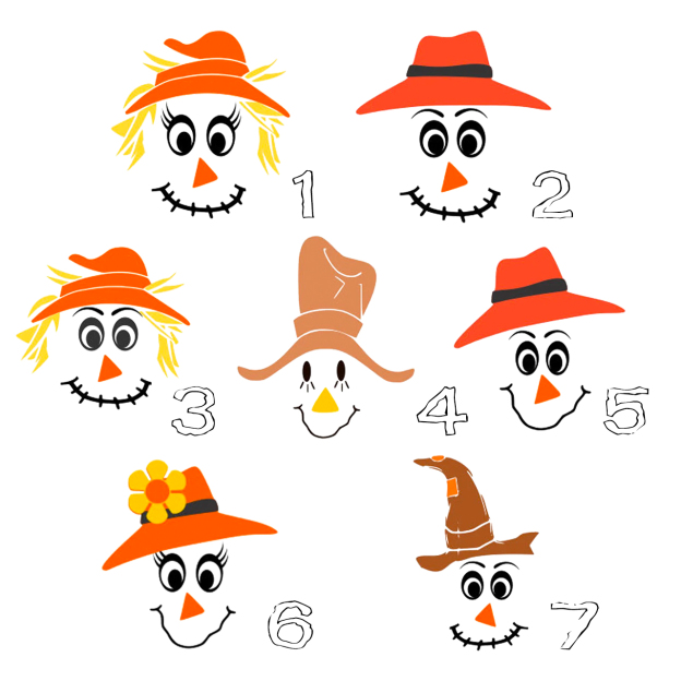 Personalized Scarecrow Faces Halloween Matching Shirts