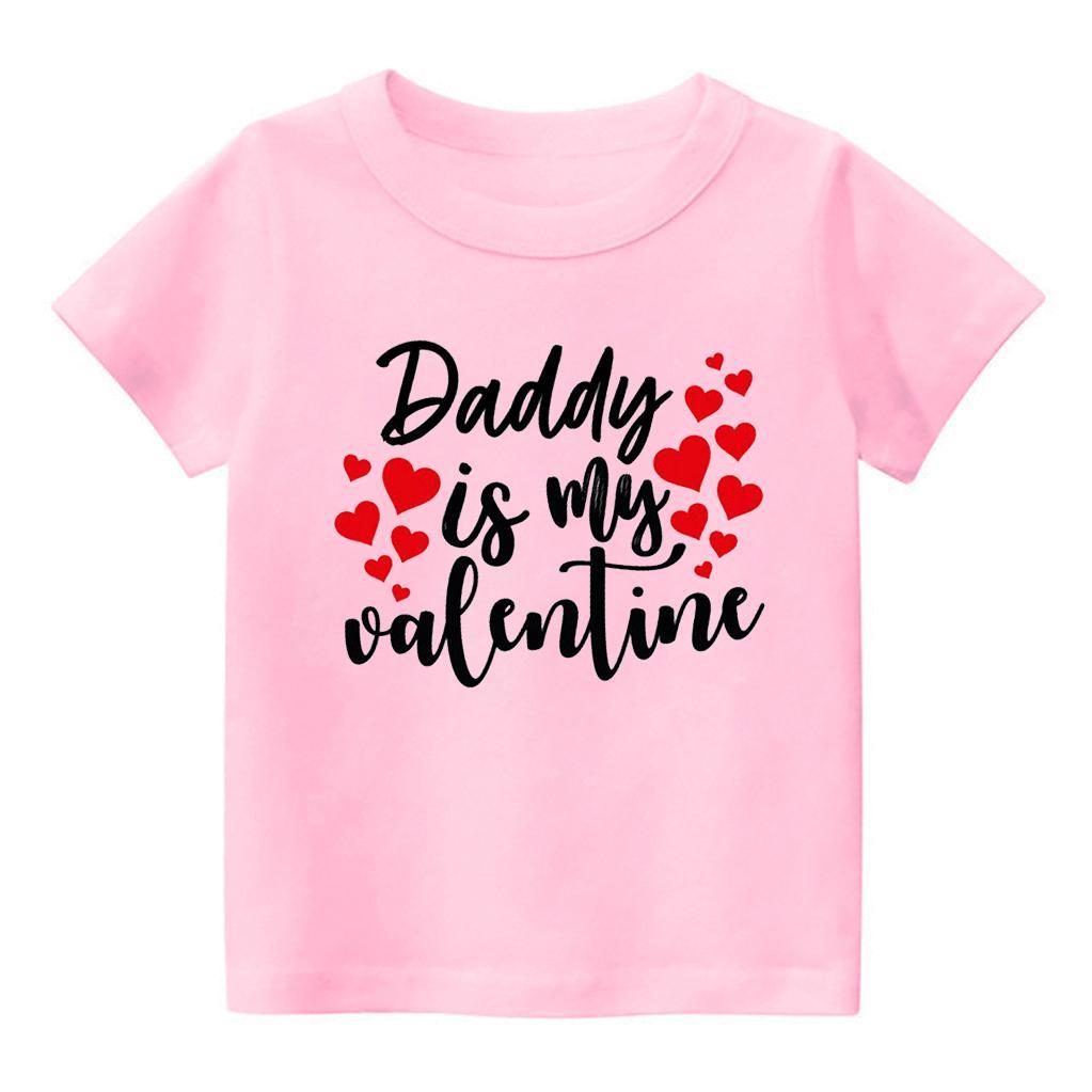 Daddy Is My Valentine Kids Shirt