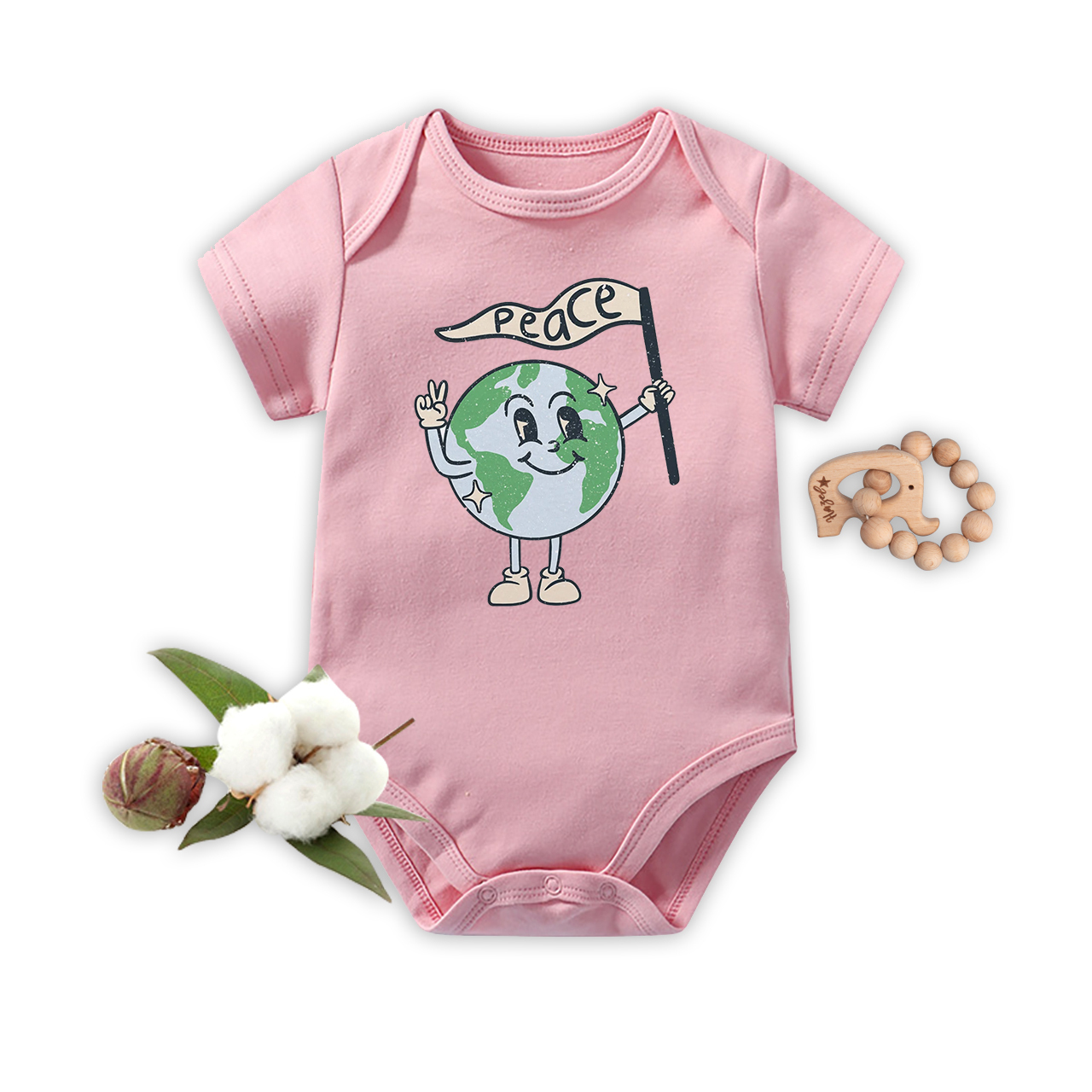 Peace Earth Day Baby Bodysuit