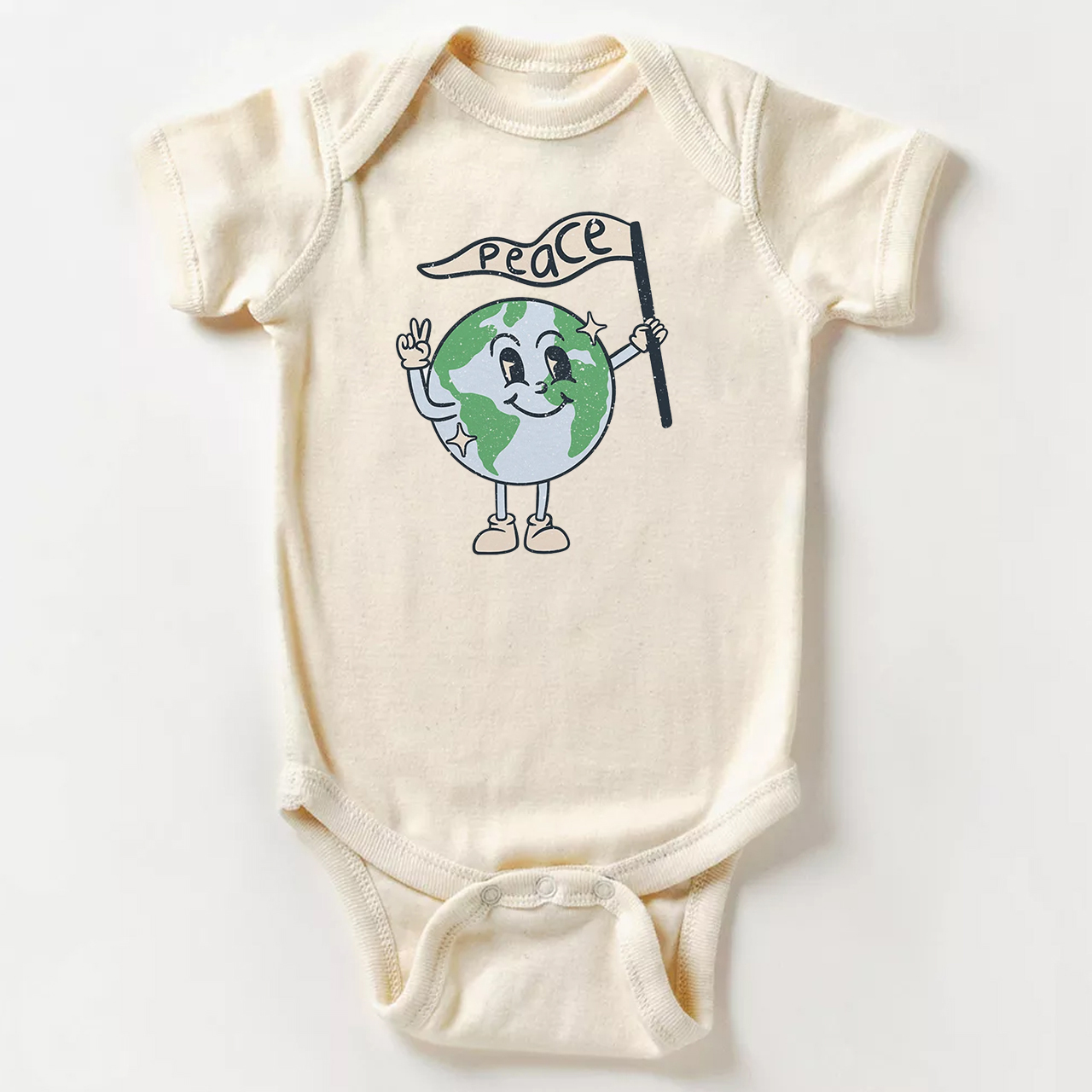 Peace Earth Day Baby Bodysuit