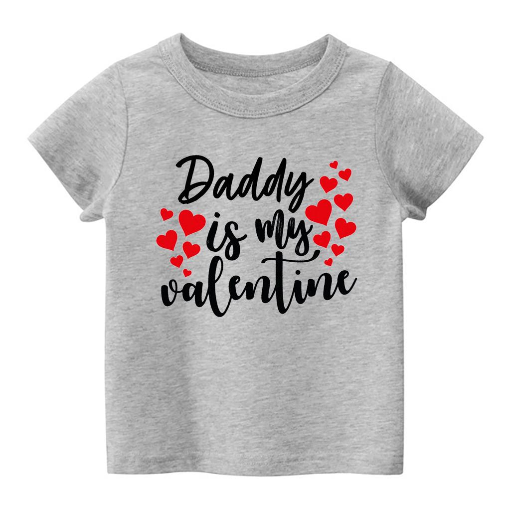 Daddy Is My Valentine Kids Shirt