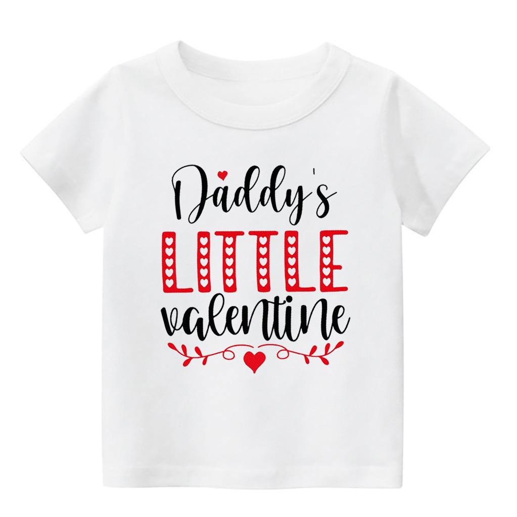 Daddy's Little Valentine Kids Shirt