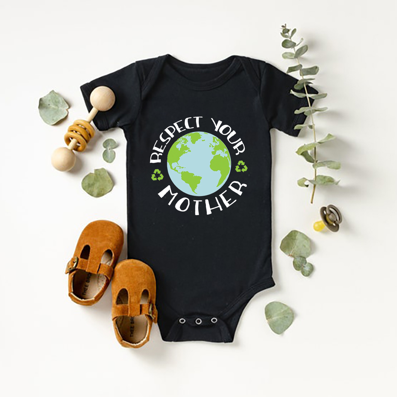 Respect Your Mother Earth Day Baby Bodysuit