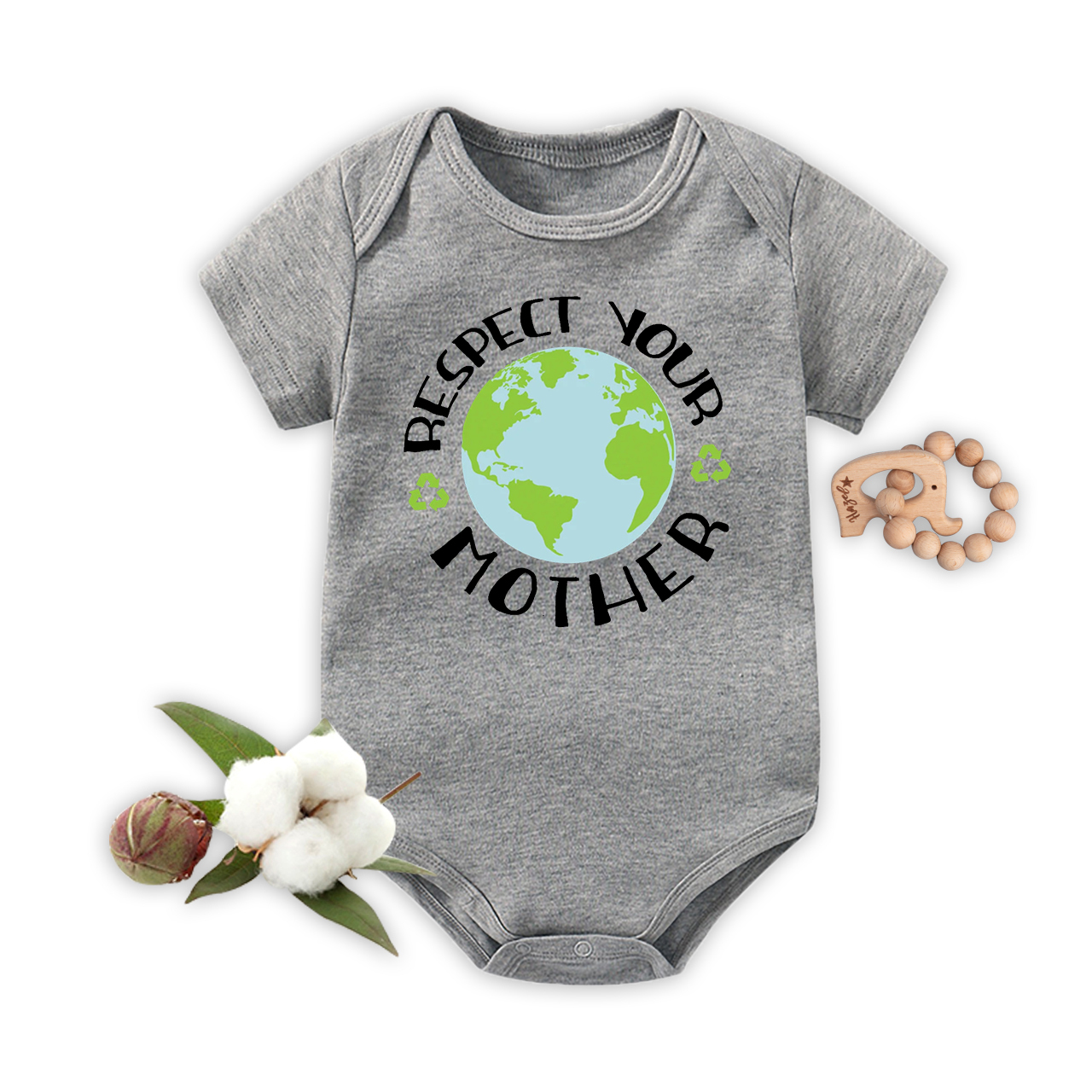 Respect Your Mother Earth Day Baby Bodysuit