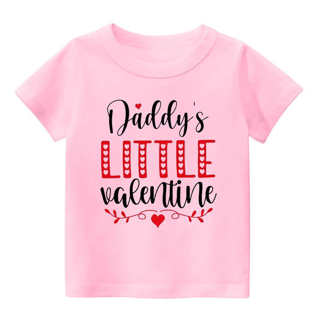 Daddy's Little Valentine Kids Shirt