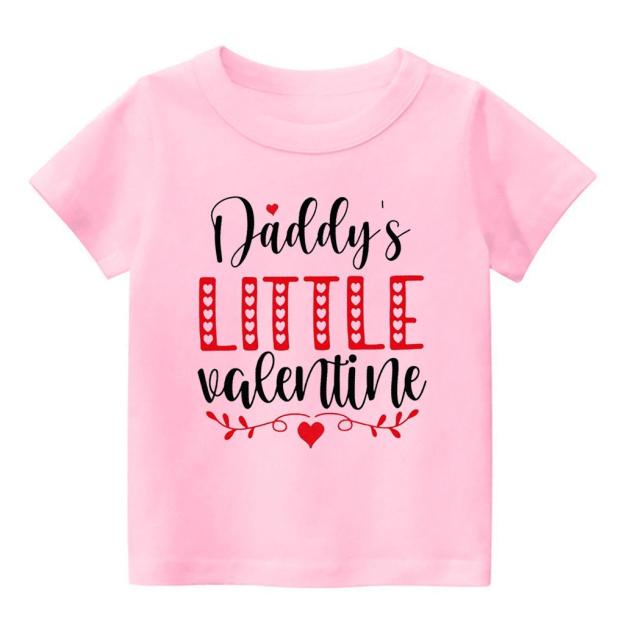 Daddy's Little Valentine Kids Shirt