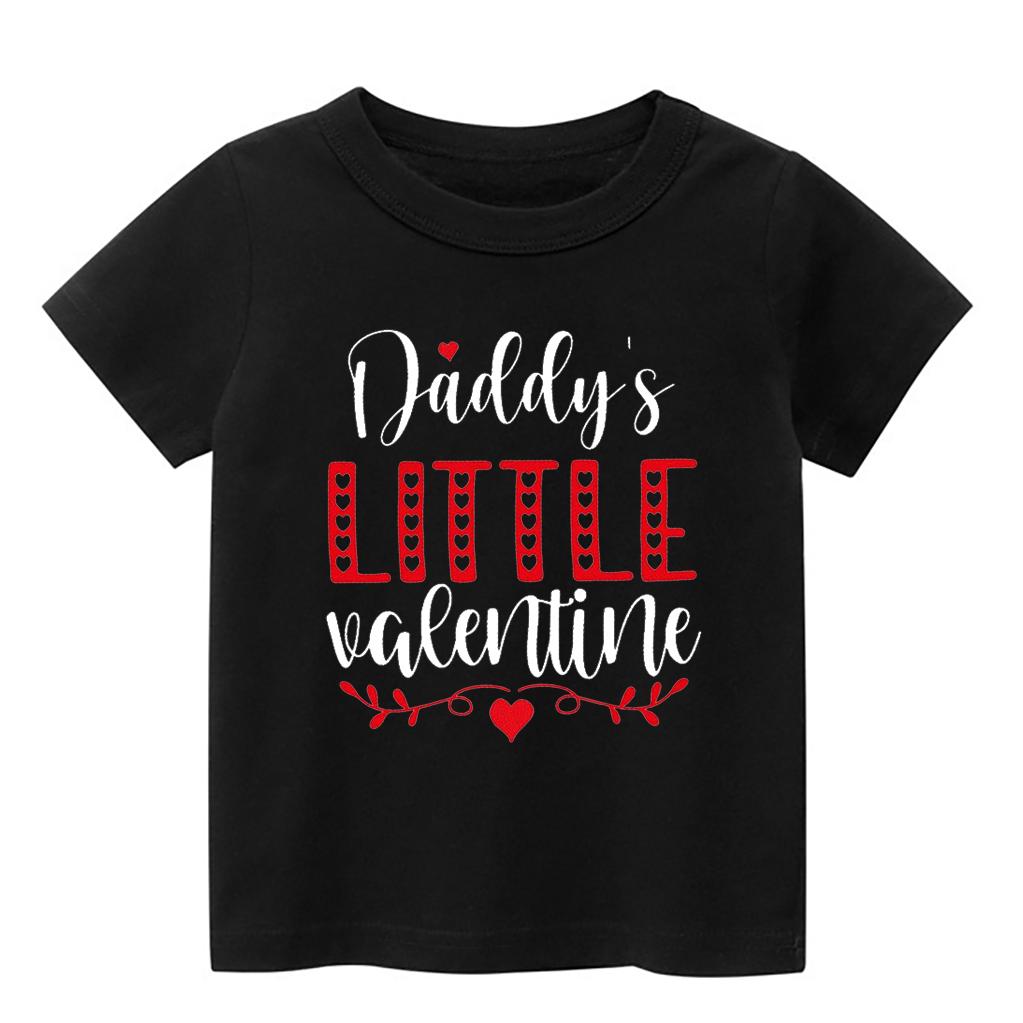 Daddy's Little Valentine Kids Shirt