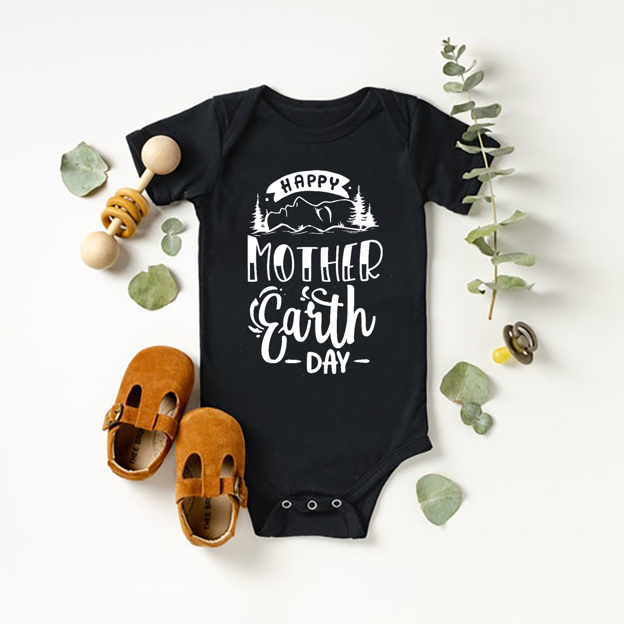 Planet Baseball Happy Earth Day Baby Bodysuit