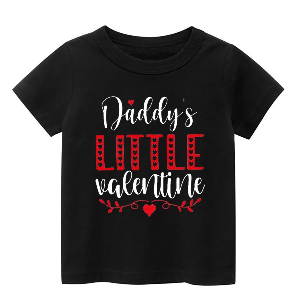 Daddy's Little Valentine Kids Shirt