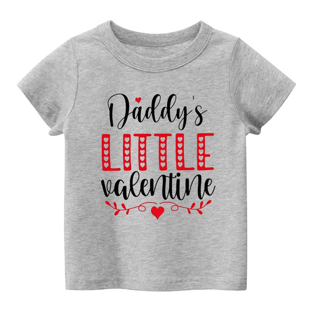 Daddy's Little Valentine Kids Shirt