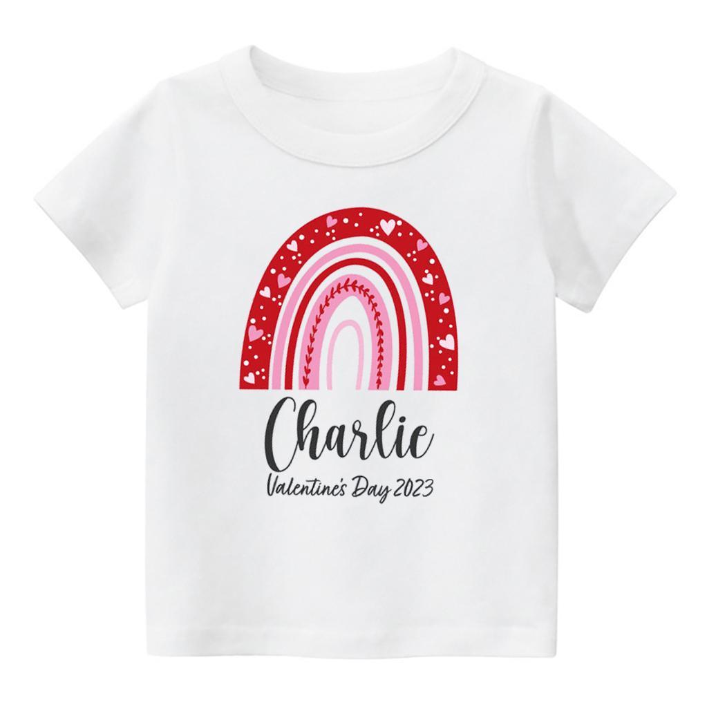 Heart Rainbow Valentine Kids Shirt