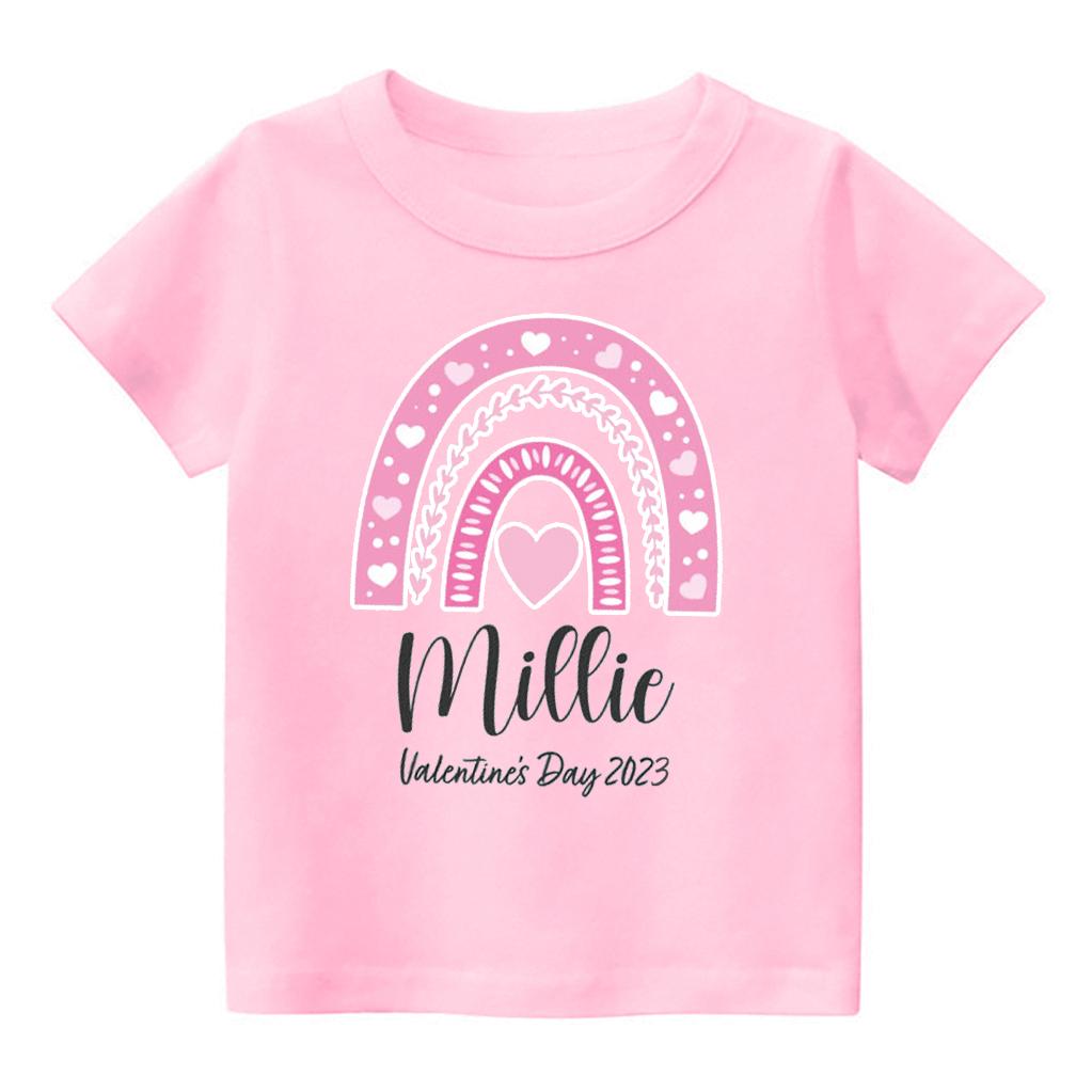 Heart Rainbow Valentine Kids Shirt