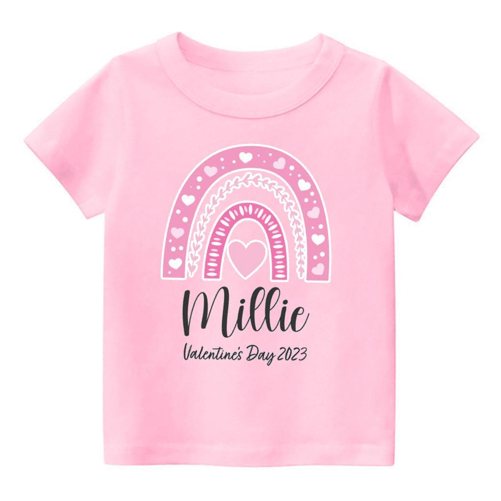 Heart Rainbow Valentine Kids Shirt