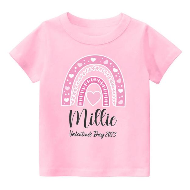 Heart Rainbow Valentine Kids Shirt