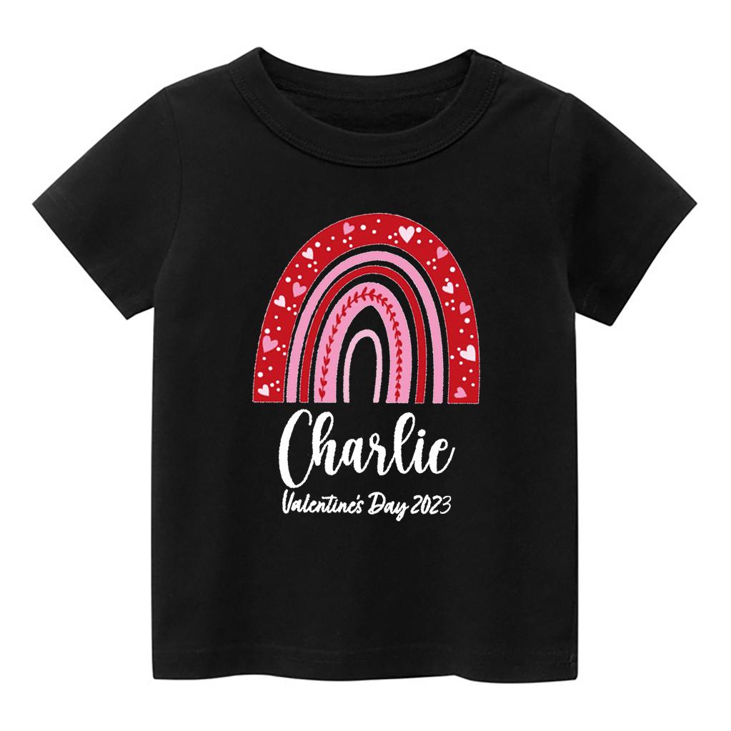 Heart Rainbow Valentine Kids Shirt