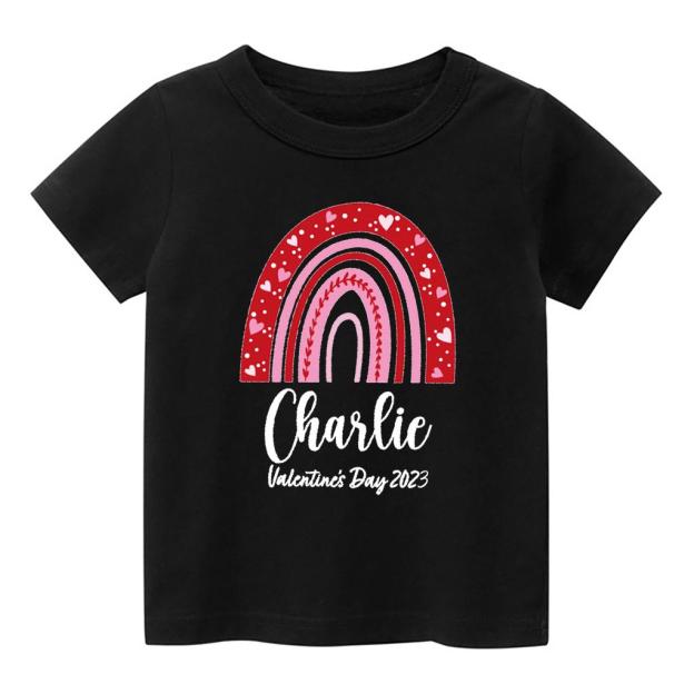 Heart Rainbow Valentine Kids Shirt