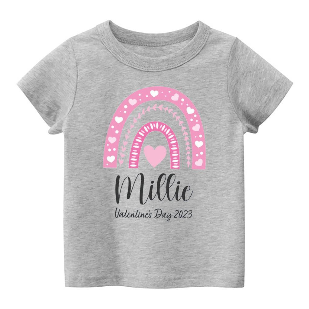 Heart Rainbow Valentine Kids Shirt