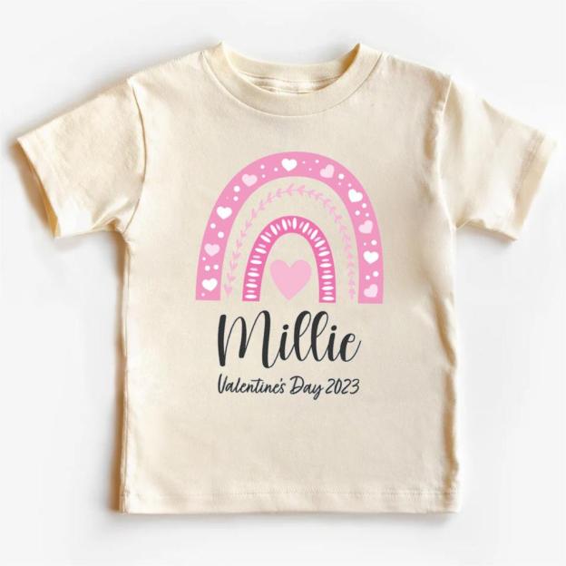 Heart Rainbow Valentine Kids Shirt