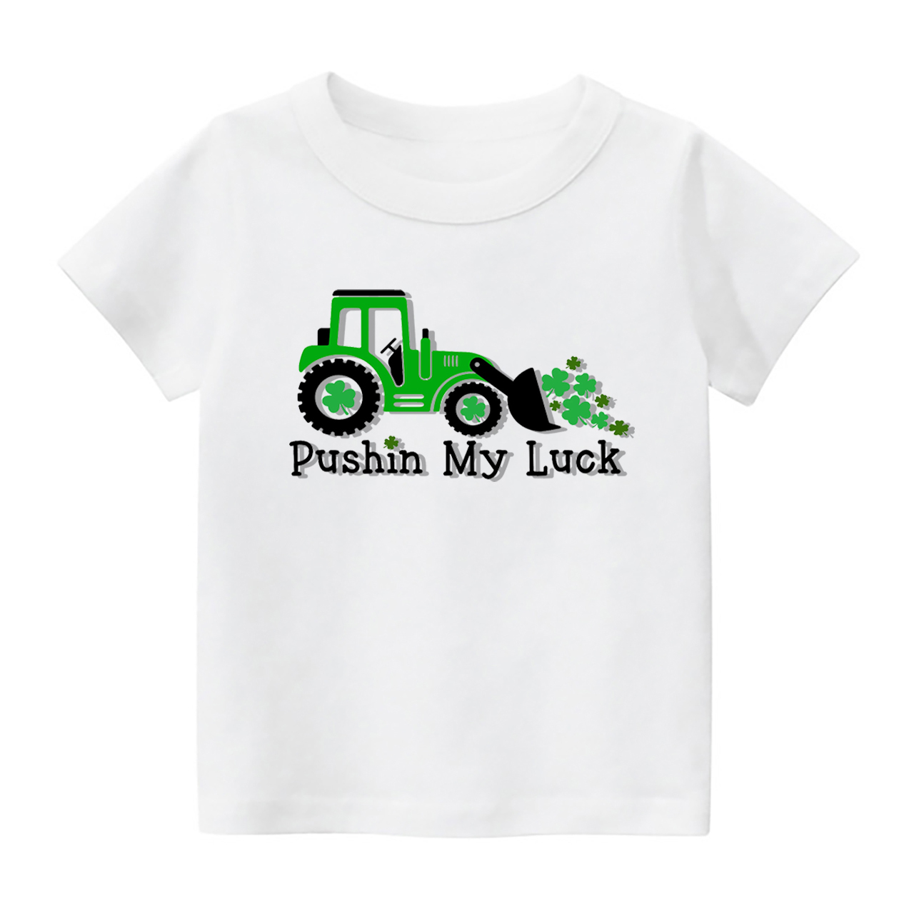 Pushin My Luck St Patrick's Day Shirt For Kids