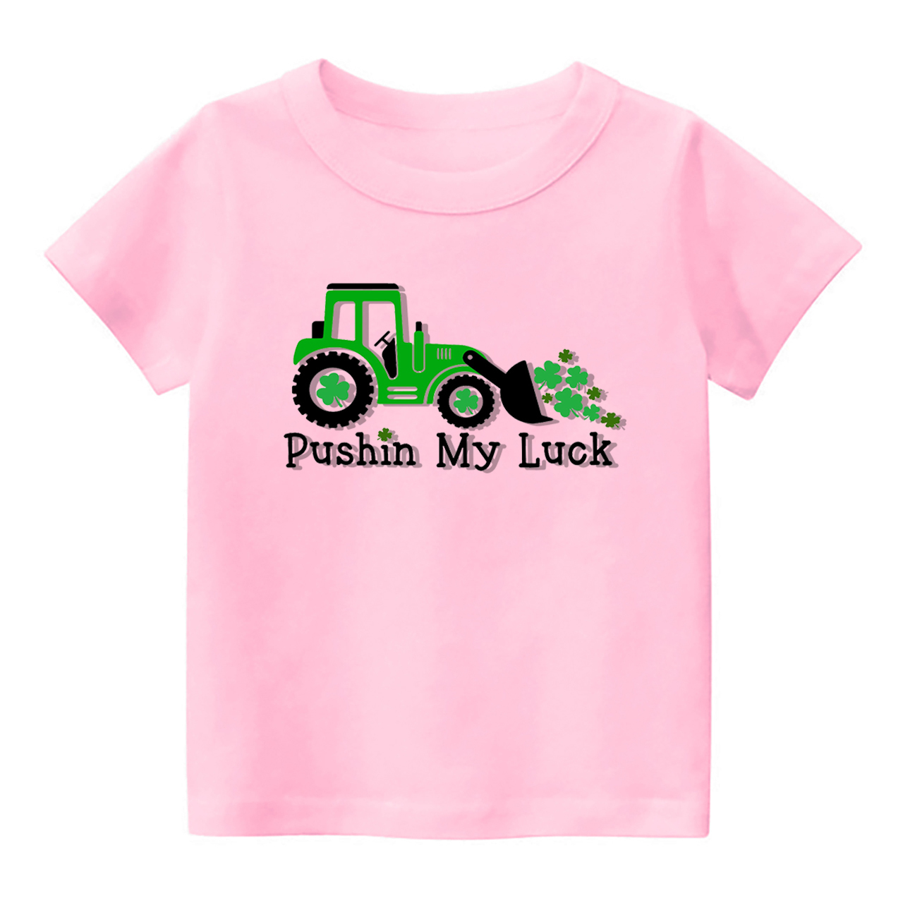 Pushin My Luck St Patrick's Day Shirt For Kids