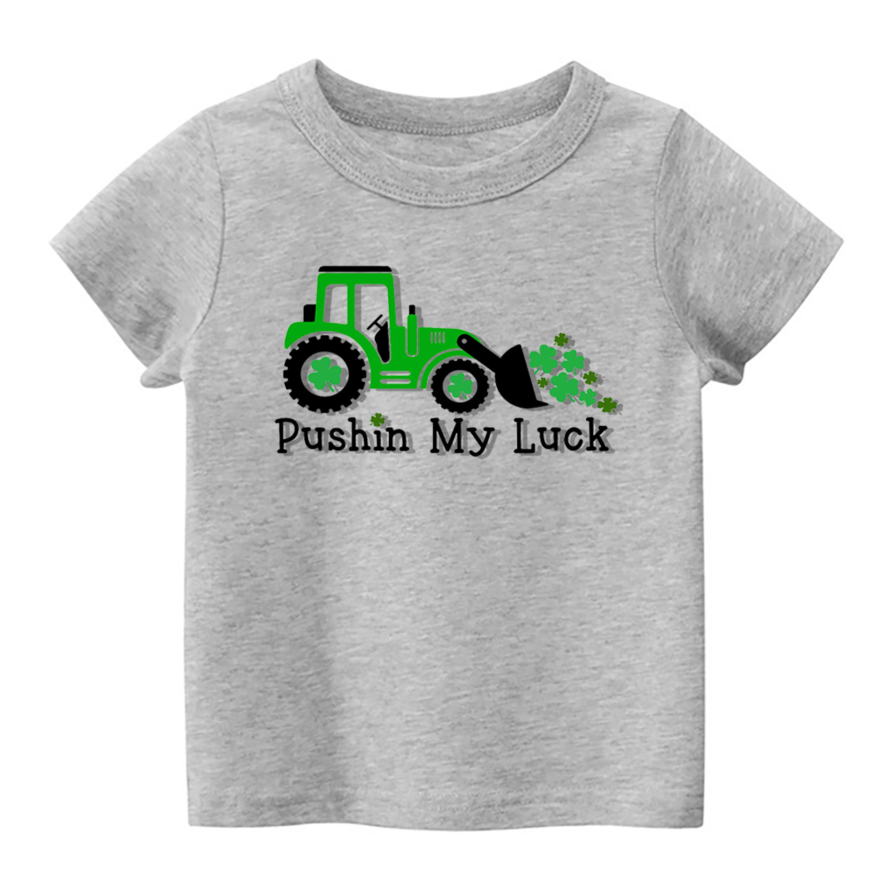 Pushin My Luck St Patrick's Day Shirt For Kids