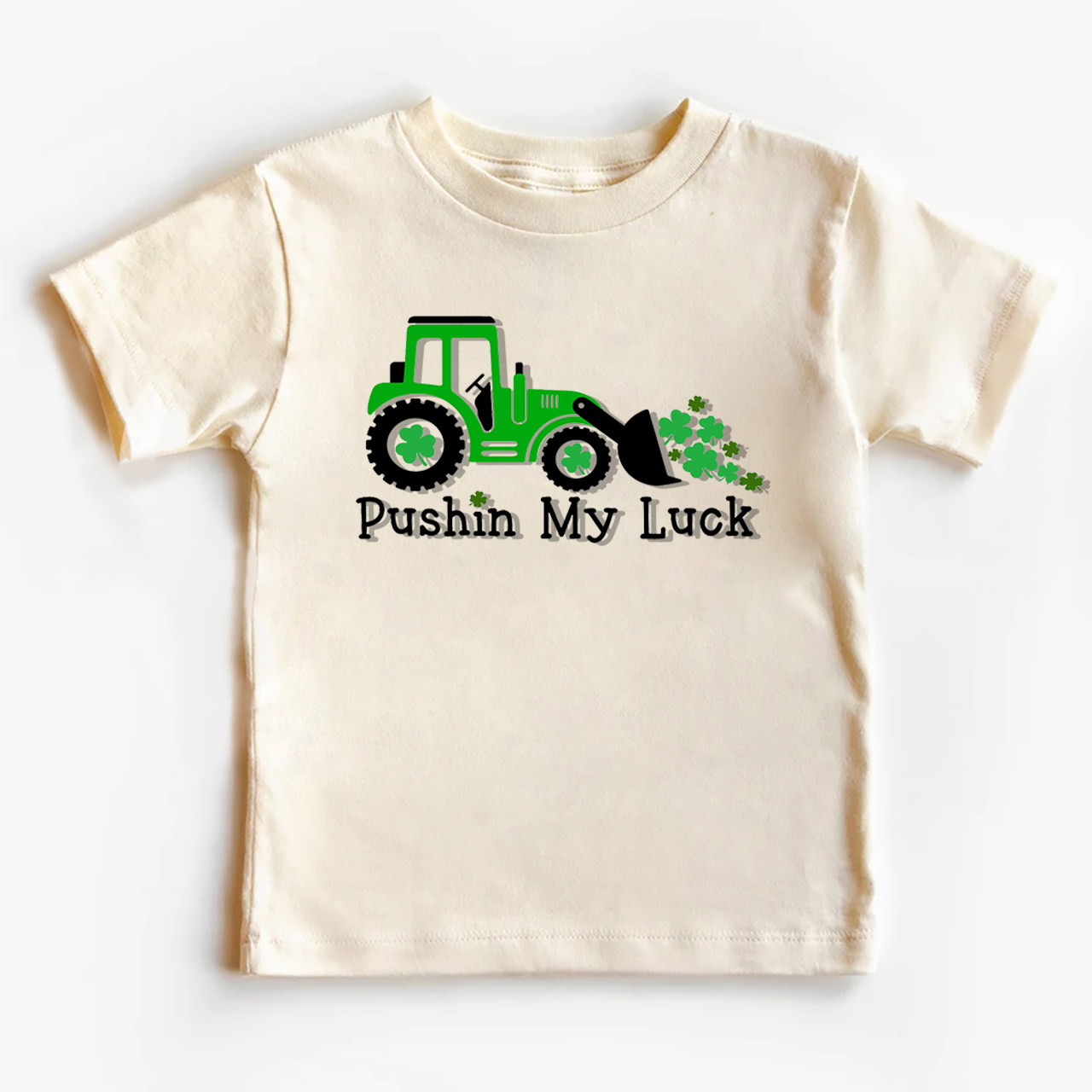 Pushin My Luck St Patrick's Day Shirt For Kids