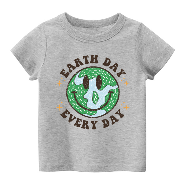 Smiling Earth Day Every Day Kids T-Shirt