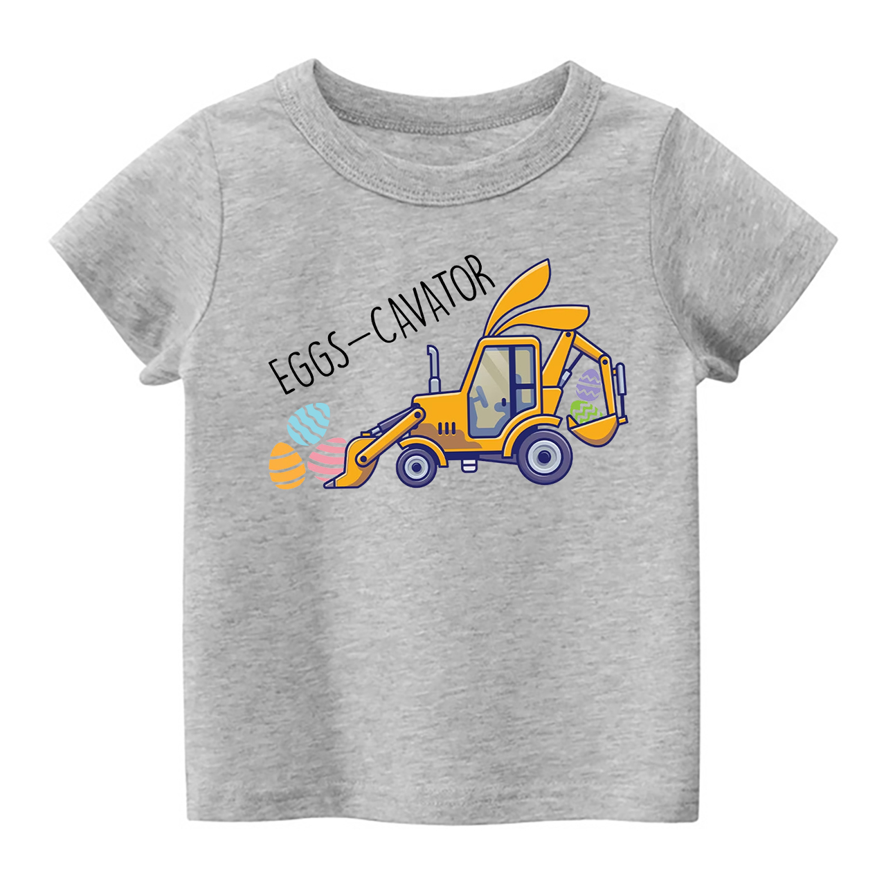 Eggs-Cavator Funny Easter Day Kids T-Shirt