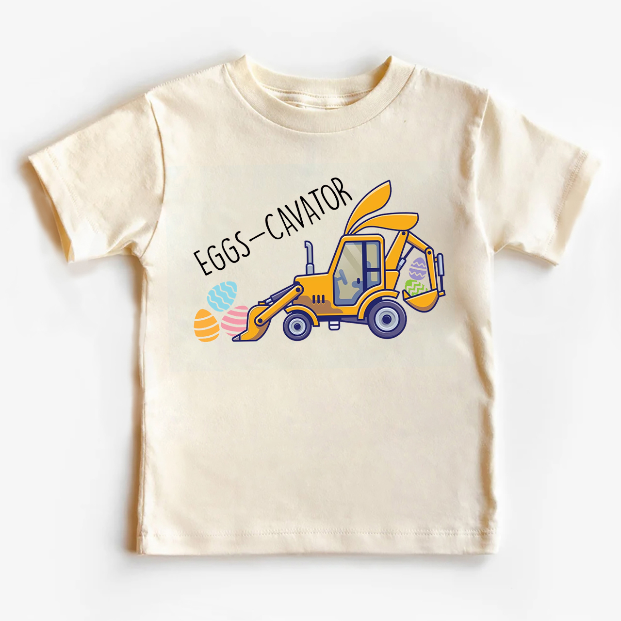 Eggs-Cavator Funny Easter Day Kids T-Shirt