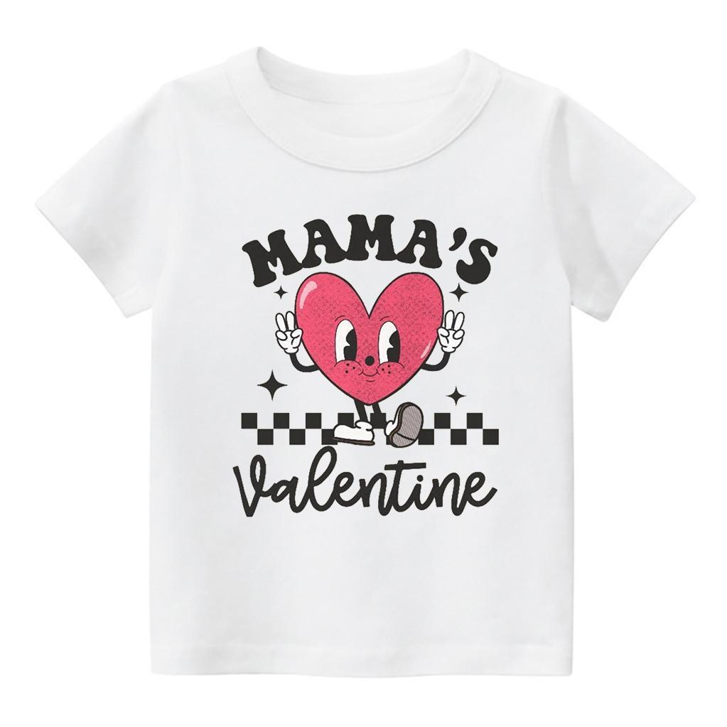 Mama's Valentine Happy Heart Kids Shirt