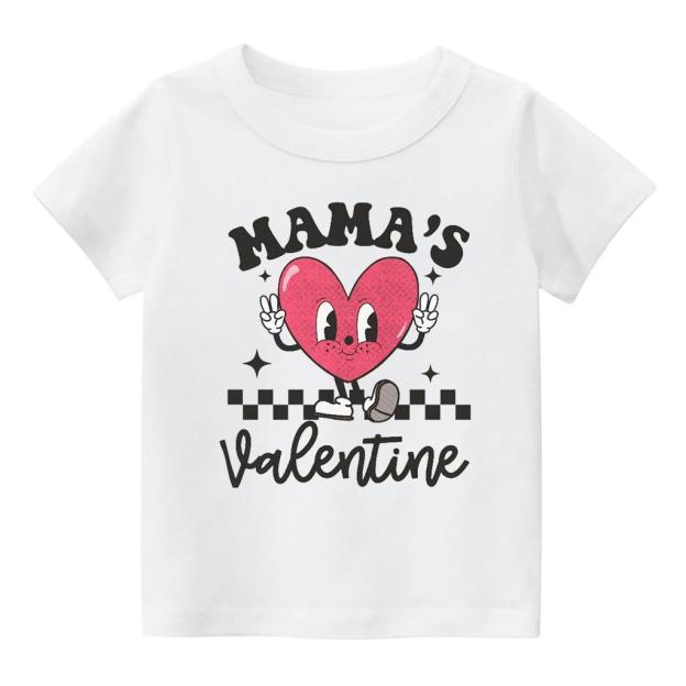 Mama's Valentine Happy Heart Kids Shirt