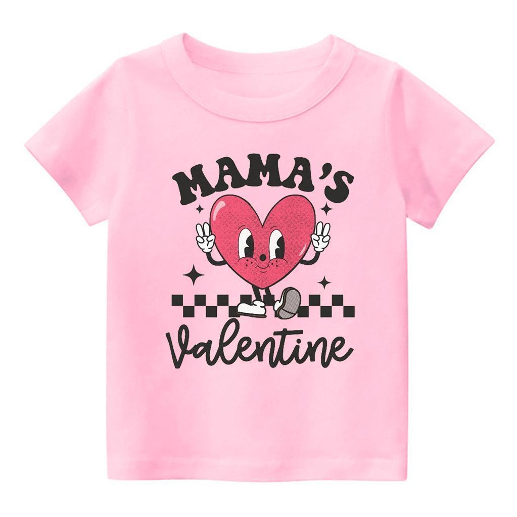 Mama's Valentine Happy Heart Kids Shirt