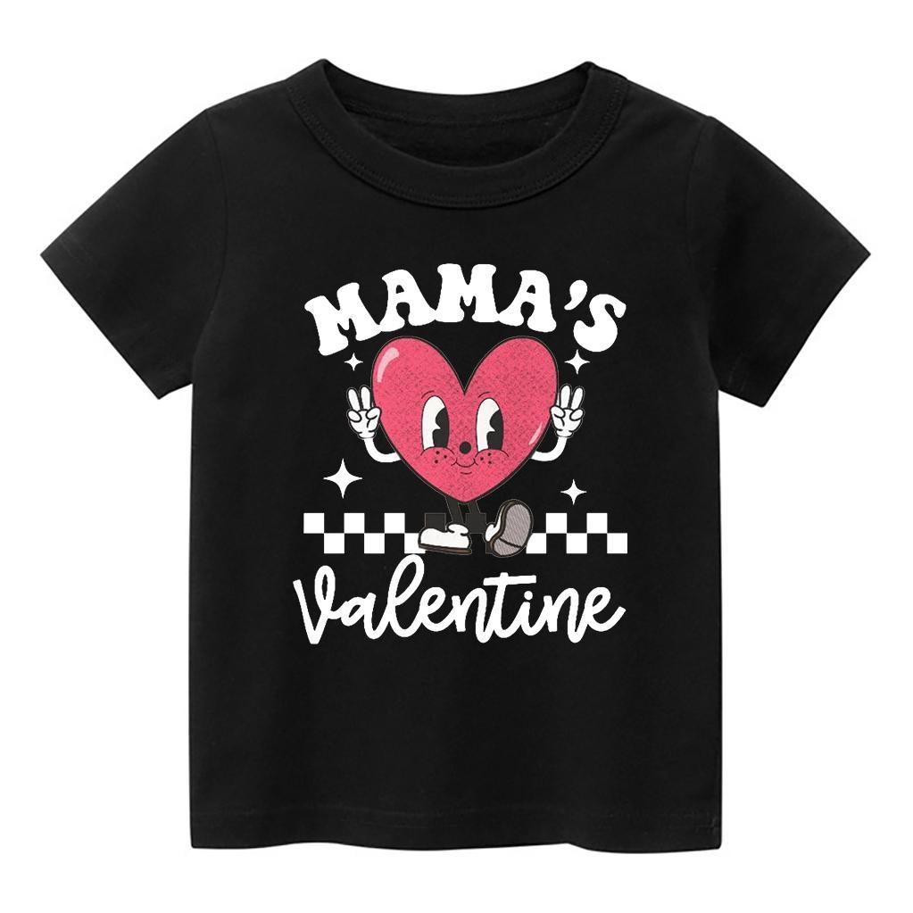Mama's Valentine Happy Heart Kids Shirt
