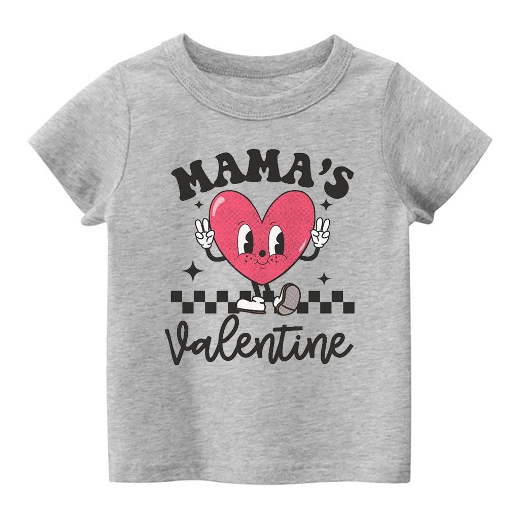 Mama's Valentine Happy Heart Kids Shirt