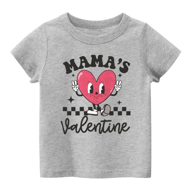 Mama's Valentine Happy Heart Kids Shirt