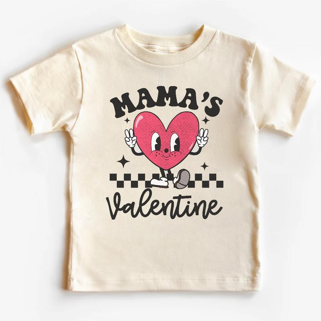 Mama's Valentine Happy Heart Kids Shirt