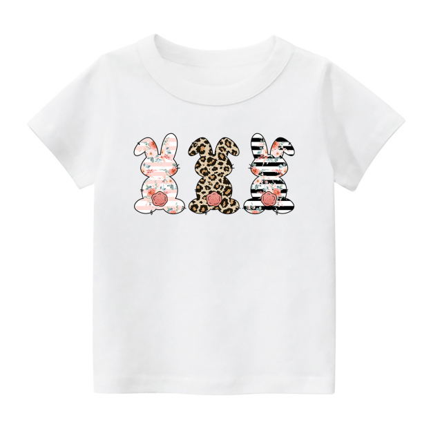 Leopard Bunny Cute Easter Kids T-Shirt