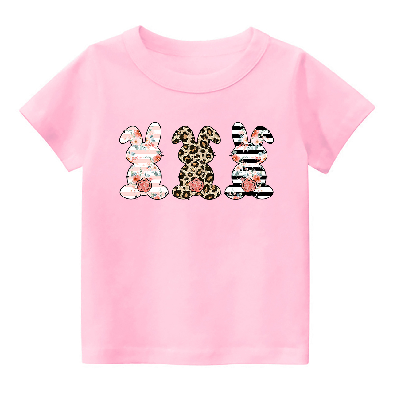 Leopard Bunny Cute Easter Kids T-Shirt