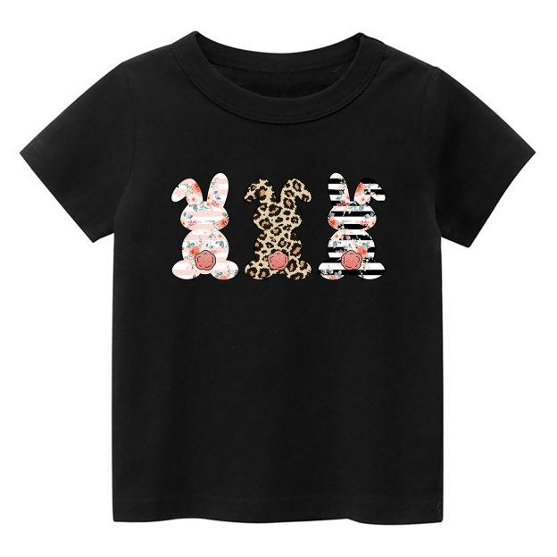 Leopard Bunny Cute Easter Kids T-Shirt